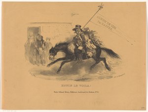 At sırtında Postillion Her neyse le voila! (nesne üzerine başlık) Album de 1836 (nesne üzerine seri başlığı) by Denis Auguste Marie Raffet