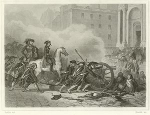 Kralcı bir ayaklanmayı bastırmak by Denis Auguste Marie Raffet
