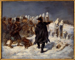 Rus geri çekilme bölümü. Napolyon Savaşı (1812). Marechal Michel Ney (1769 - 1815) Kovno