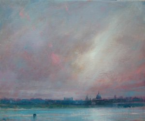 St Paul's Skyline, 2017 (Tuval Üzerine Yağlı Boya) by Derek Hare
