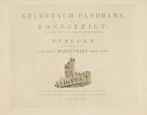 Nijmegen'deki Belvédère Nijmegen şehri çevresinden görüntüler (dizi başlığı) Nymegen'deki belvedere üzerine çizilmiş Geldersch panoraması veya yuvarlak yaşam görünümü (nesne üzerinde seri başlığı)