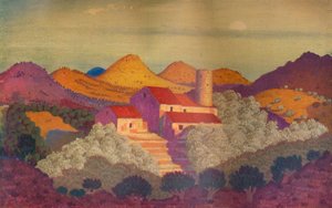 Collioure yakınlarında gün batımı, c20. yüzyıl