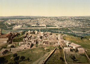 Genel görünüm, Kudüs, Kutsal Topraklar, c.1890-c.1900 (fotokrom baskı) by Detroit Photographic Co.