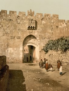 Aziz Stephen Kapısı, Kudüs, Kutsal Topraklar, 1890-c.1900 (fotokrom baskı)