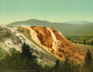 Jüpiter Terası, Yellowstone Parkı, c.1902 (fotokrom)