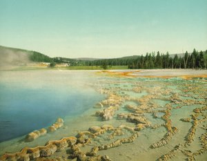 Safir Havuzu, Yellowstone Ulusal Parkı, c.1902 (fotokrom) by Detroit Photographic Co.