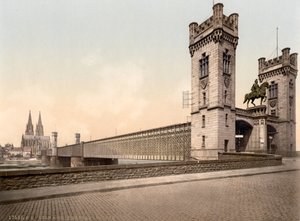 Eisenbahn Köprüsü, Ren Nehri, Köln, Almanya, c.1900 by Detroit Publishing Co.