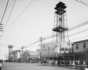 Surf Avenue, Coney Island, 1904 dolayları (s/b fotoğraf)