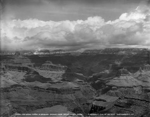 The Grand Canon in Arizona across from Bright Angel Hotel, c.1900  by Detroit Publishing Co.