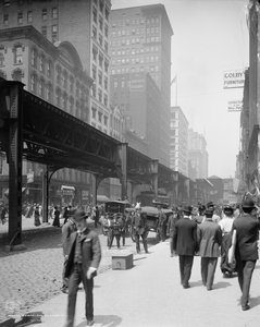 Wabash Caddesi, Chicago, 1907 dolayları (s/b fotoğraf) by Detroit Publishing Co.