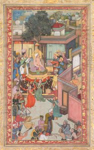 Ekber'in oğulları için sünnet töreni, bir Ekber-nama Kitabı'ndan 126 boyama…, c. 1602-3. by Dharam Das