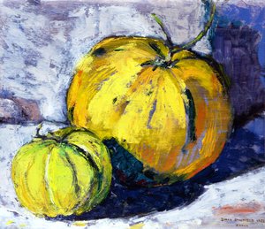 Güneşteki Kavunlar, 1982 (tahta) by Diana Schofield