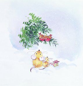 Noel Fareleri ve Robins by Diane Matthes