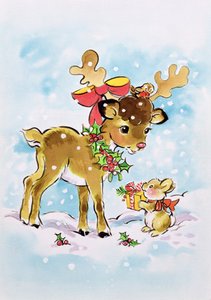 Noel Ren Geyiği ve Tavşan by Diane Matthes