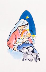 Madonna ve Kuzulu Çocuk, 1996 (wc)