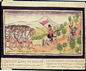 Fol.204v Totonac Kızılderilileri, Conquistadors