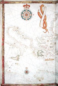 İtalya, Yunanistan ve Kiklad Adaları, bir dünya atlasından detay, 1565