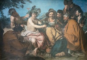 Diego Velazquez'den sonra Bacchus'un zaferi, diğer adıyla içiciler (tuval üzerine yapıştırılmış kağıt üzerine temper) by Diego Rodriguez de Silva y (after) Velazquez
