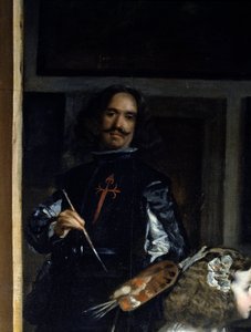 Las Meninas. Detay: Ressamın şövalesinin önünde otoportresi