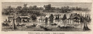 Tuna Nehri üzerindeki Apathin (Sırbistan) balıkçılığı. 1860 yılında Paris