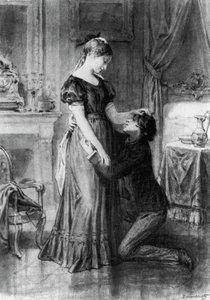 Alfred de Musset'nin (1810-1857) romanı Yüzyılın Çocuğunun İtirafı için İllüstrasyon, Diogene Ulyssee Napoleon Maillart'ın (1840-1926) çizimlerinden sonra gravür