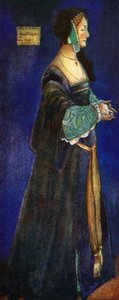 Henry VIII (1509-1547) saltanatında kadın kostümü by Dion Clayton Calthrop