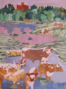 Longhorns rahat (kolaj) by Dione Verulam