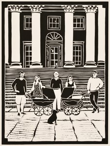 Yılın ayları: Ağustos, 2012 (linocut) by Dione Verulam