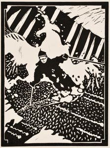 Yılın ayları: Şubat, 2012 (linocut) by Dione Verulam