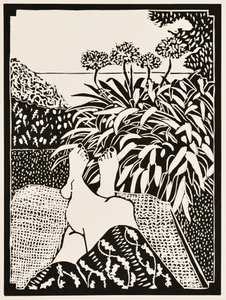 Yılın ayları: Haziran, 2012 (linocut) by Dione Verulam