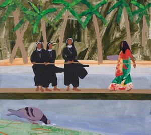 Ruhsal ve zamansal (kolaj) by Dione Verulam