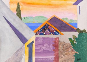 Üçgenler (kolaj) by Dione Verulam