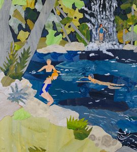 Vahşi Yüzücüler, Brezilya, 2024 (kolaj) by Dione Verulam