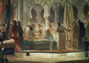 Abdurrahman III (891-961) Büyükelçiyi Karşılarken