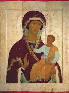 Madonna ve Çocuk Hodigitria, Rus ikonu, 1502 (panelde tempera)