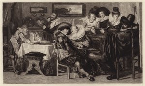 Yemek (gravür) by Dirck Hals