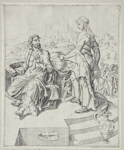 İsa ve Samiriyeli kadın by Dirck Volckertsz. Coornhert
