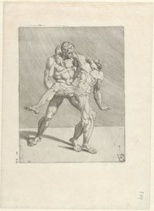 iki güreşçi Güreşçiler (dizi adı) by Dirck Volckertsz. Coornhert