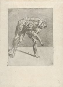 iki güreşçi Güreşçiler (dizi adı) by Dirck Volckertsz. Coornhert