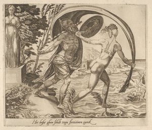 Fortune, Fortune Hakkındaki Altı Sözden Sırtını Döndüğünde Kalkan İşe Yaramaz, ca. 1560. by Dirck Volkertsen Coornhert