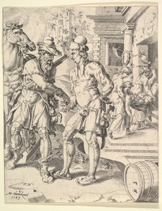 İyi Samiriyeli benzetmesi, 1549. by Dirck Volkertsen Coornhert