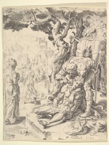 İyi Samiriyeli benzetmesi, 1549. by Dirck Volkertsen Coornhert