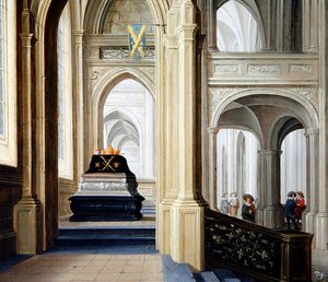 Kraliyet Mezarı Olan Bir Kilise İçi by Dirck van Delen