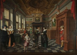 Yedi Parçalı Dekoratif Bir Dizi: Bir İç Mekan by Dirck van Delen