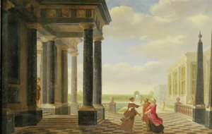Klasik Bir Ortamda Konuşmadaki Rakamlar by Dirck van Delen