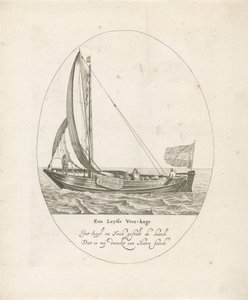 Leiden baharı Bir Leytse Veer-kage (nesne üzerindeki başlık) Sekiz farklı Hollanda tipi iç gemi (seri başlığı) by Dirk Eversen Lons