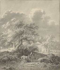 At arabası ile manzara by Dirk Jan van der Laan