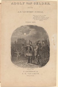 AD van Buren Schele'nin "Adolf van Gelder" adlı eserinin başlık sayfası, Amsterdam, 1842 by Dirk Jurriaan Sluyter