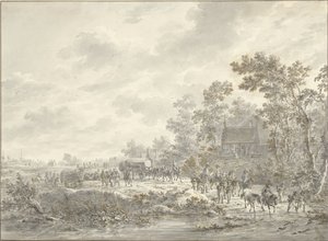 Bir ordu bir köyün içinden geçiyor by Dirk Langendijk