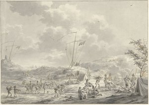 1799'da Callantsoog'daki Rus ordusunun kampı by Dirk Langendijk